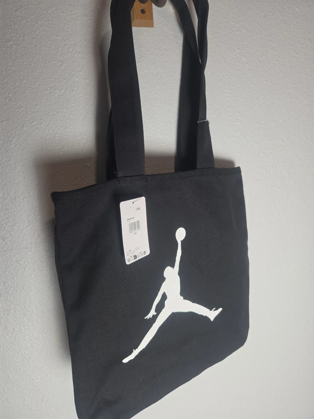 Jordan Black Tote with Large White Jumpman